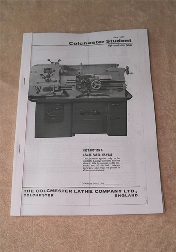 Colchester student lathe - colchester,