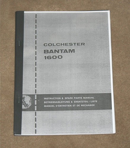 Colchester bantam 1600 mk2 - bantam,